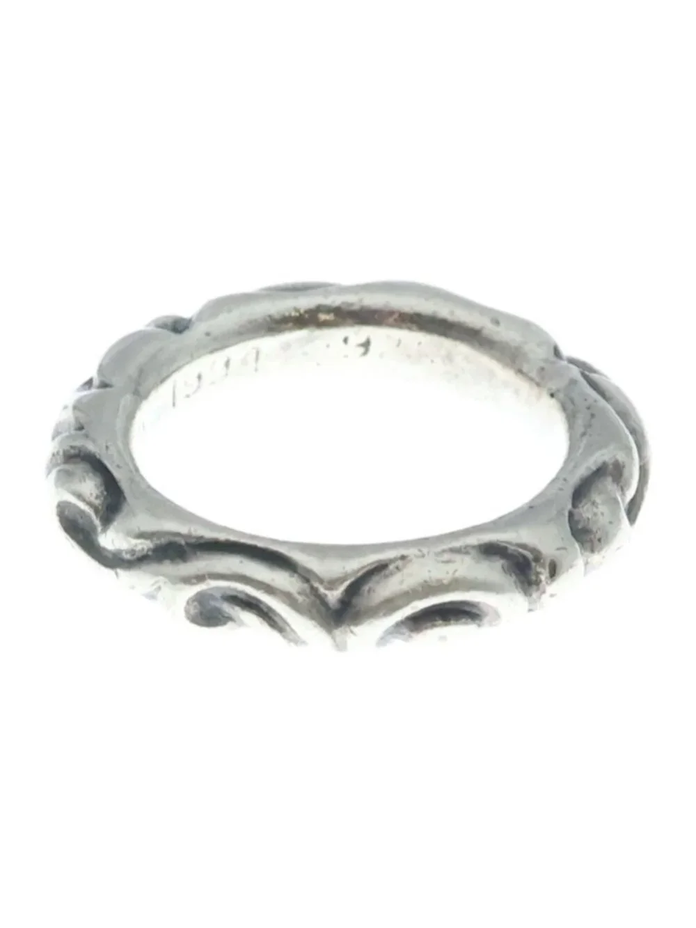 Chrome Hearts Scrl Band Scroll Ring Silver